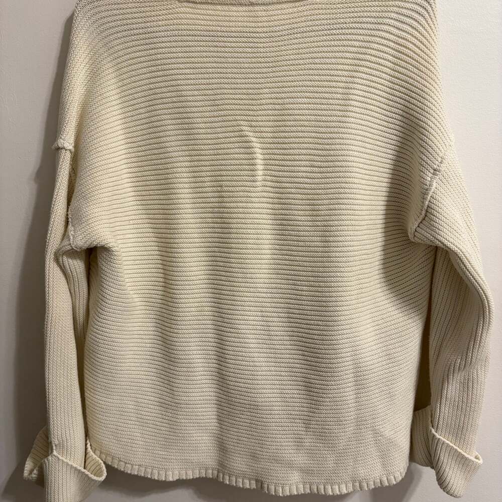 Free People We The Free Monterey Thermal V-Neck Oversized Top XS - Picture 2 of 3
